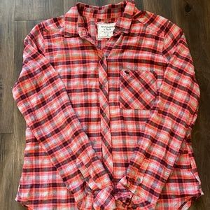 Abercrombie & Fitch Pink Women’s Flannel - Size M